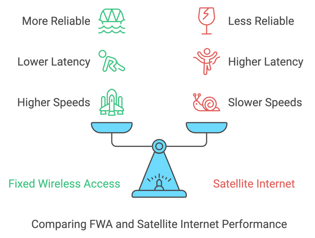 Fixed Wireless Access vs Satellite Internet